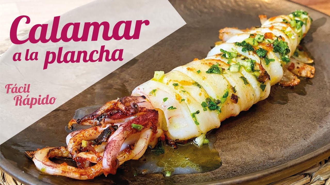 calamar plancha con ajo y perejil