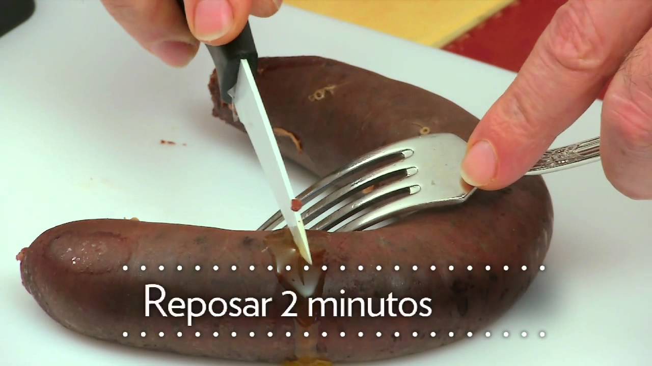 como cocer morcilla sin que se rompa