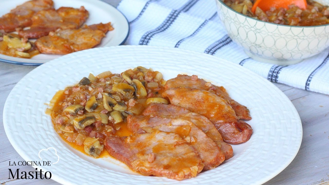filetes de cerdo en salsa castellana