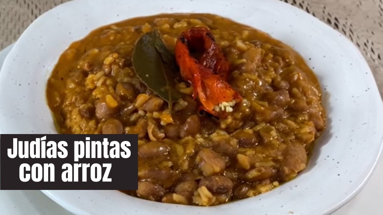 judias pintas con arroz y verduras