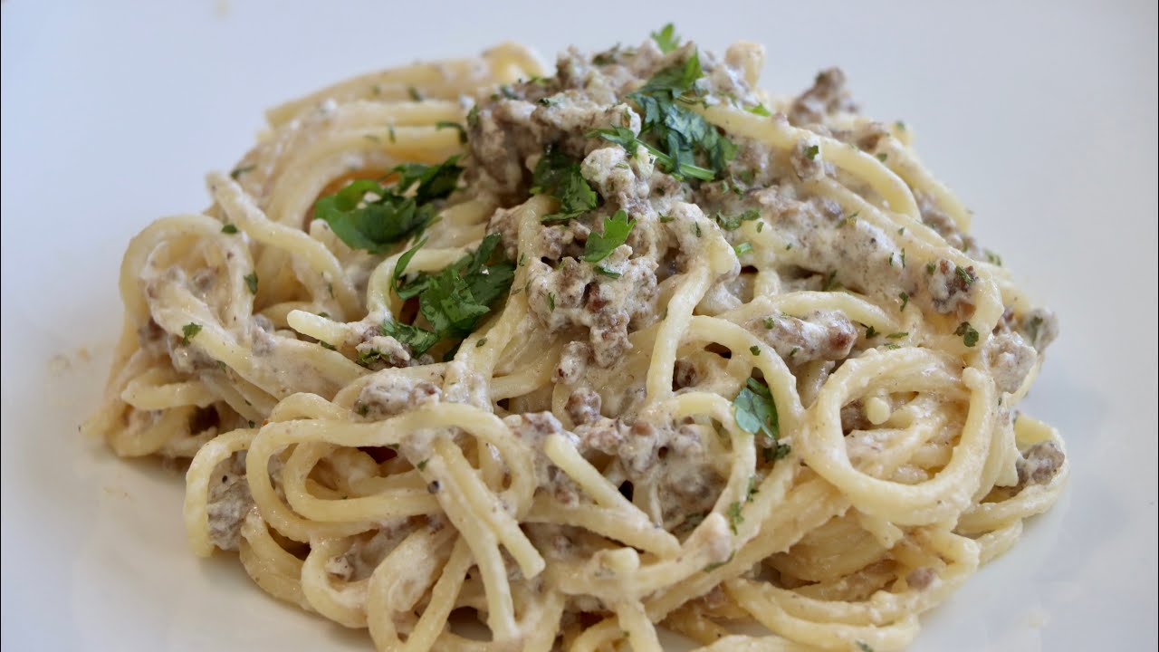 macarrones con carne picada sin tomate
