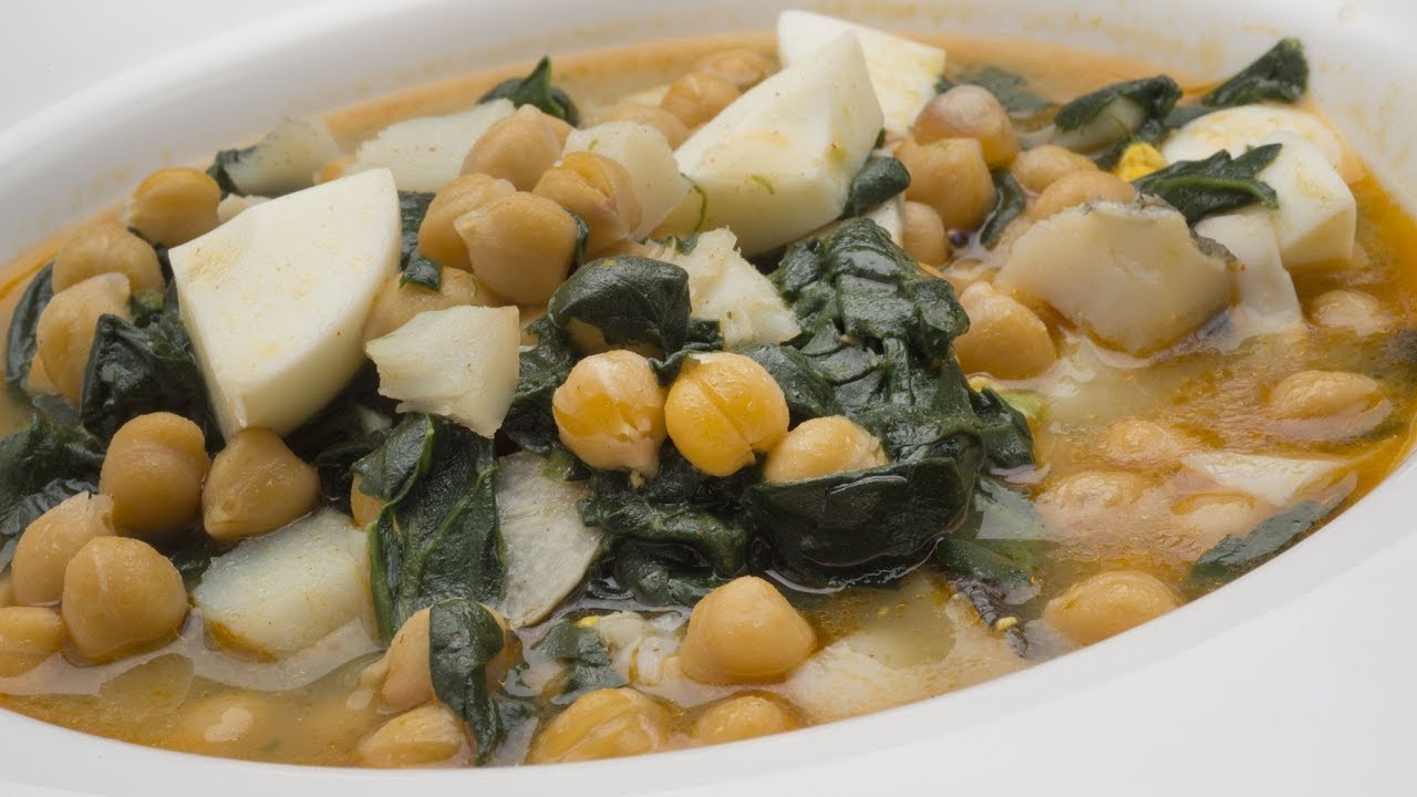receta garbanzos con espinacas y bacalao arguiñano