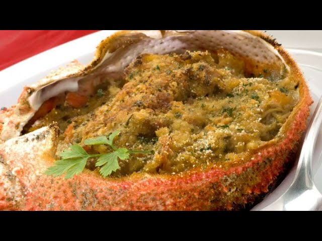 buey de mar relleno de txangurro
