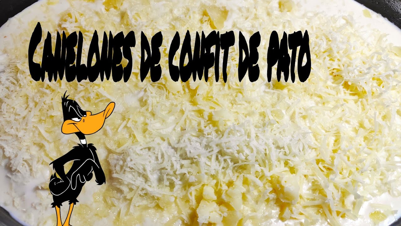 canelones de confit de pato y manzana