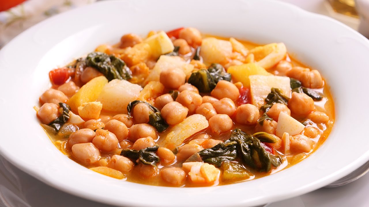 garbanzos con bacalao y espinacas receta dela abuela