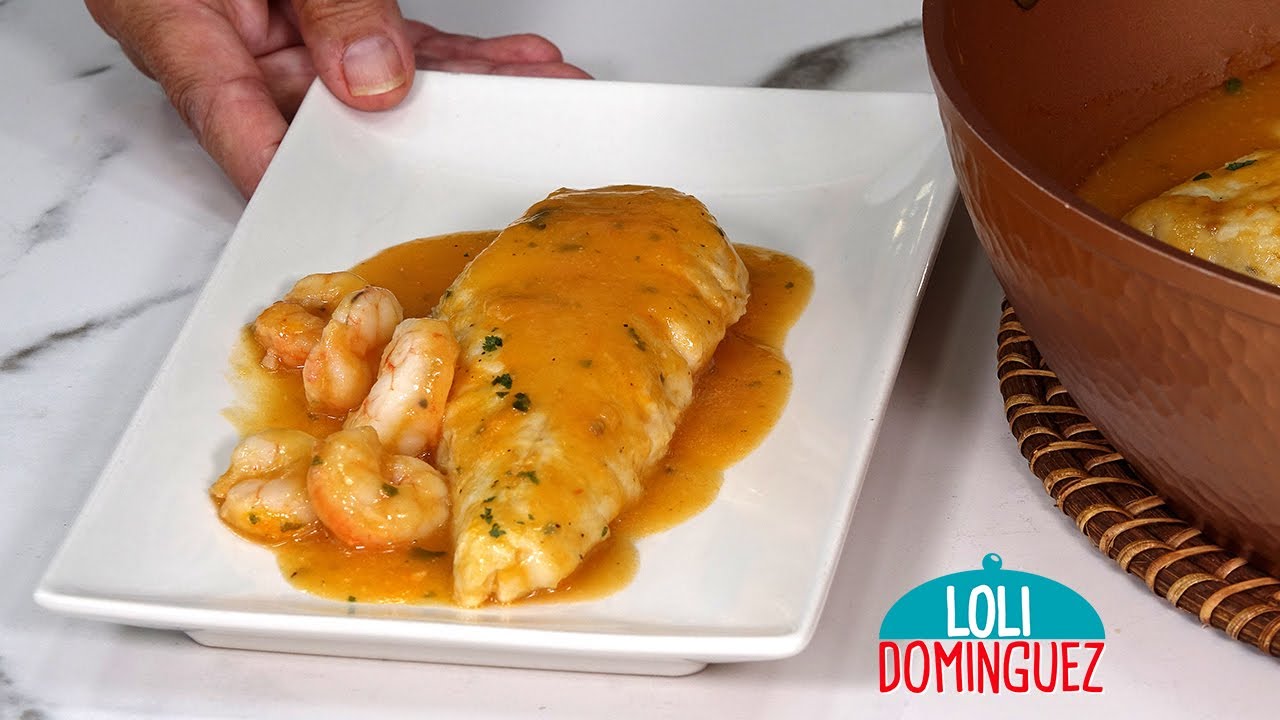 merluza a la marinera con gambas