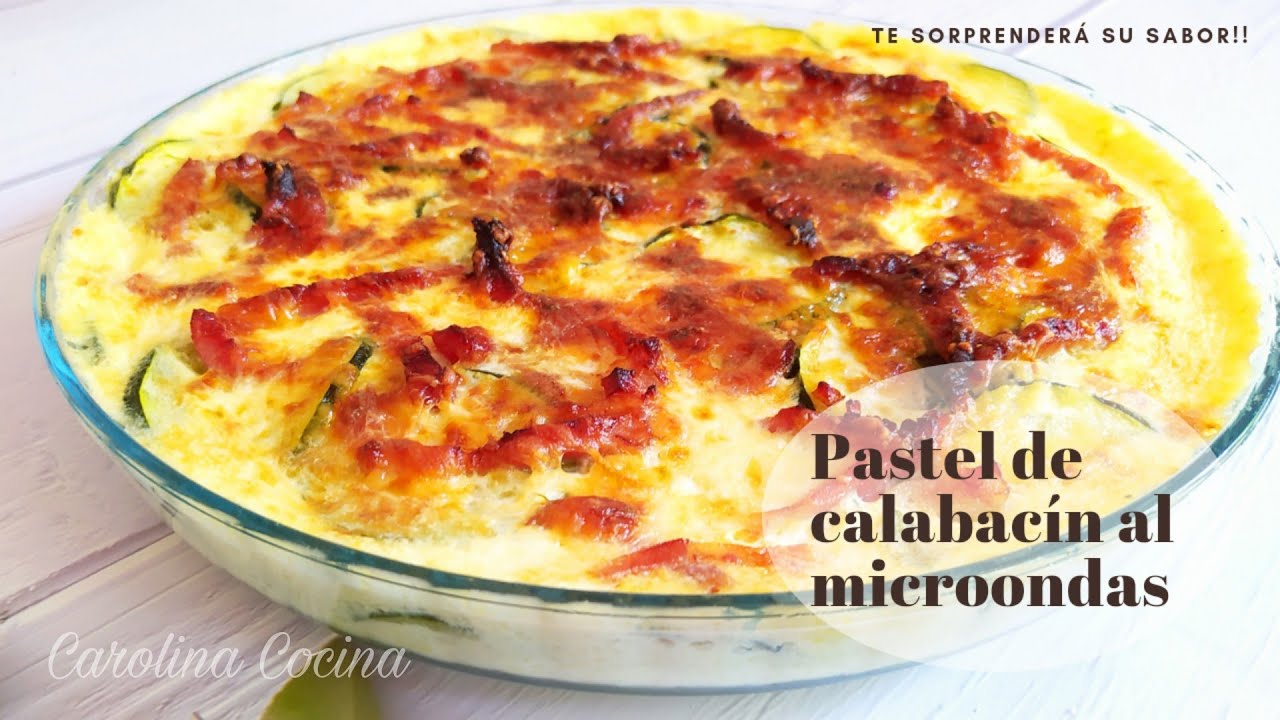 pastel de calabacín y atún microondas
