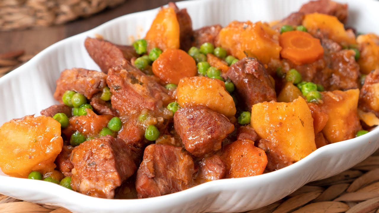 patatas con carne en olla rapida