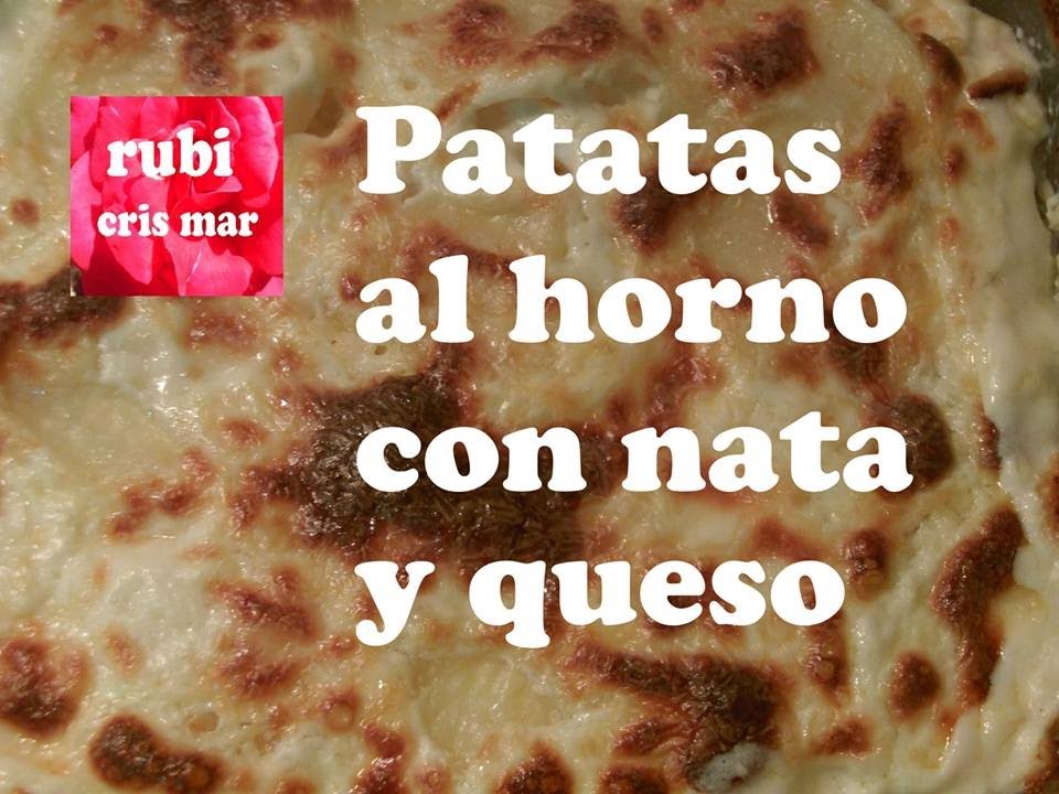 patatas con nata y queso al horno