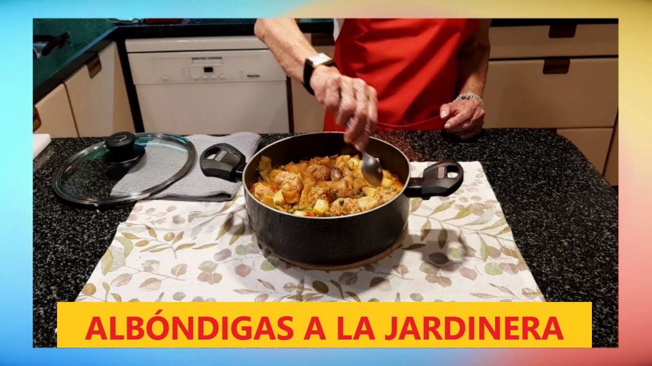 albondigas a la jardinera de mi madre