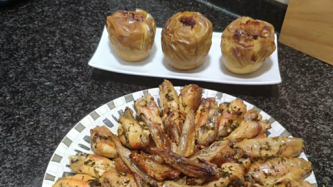 alitas de pollo al horno con vino blanco