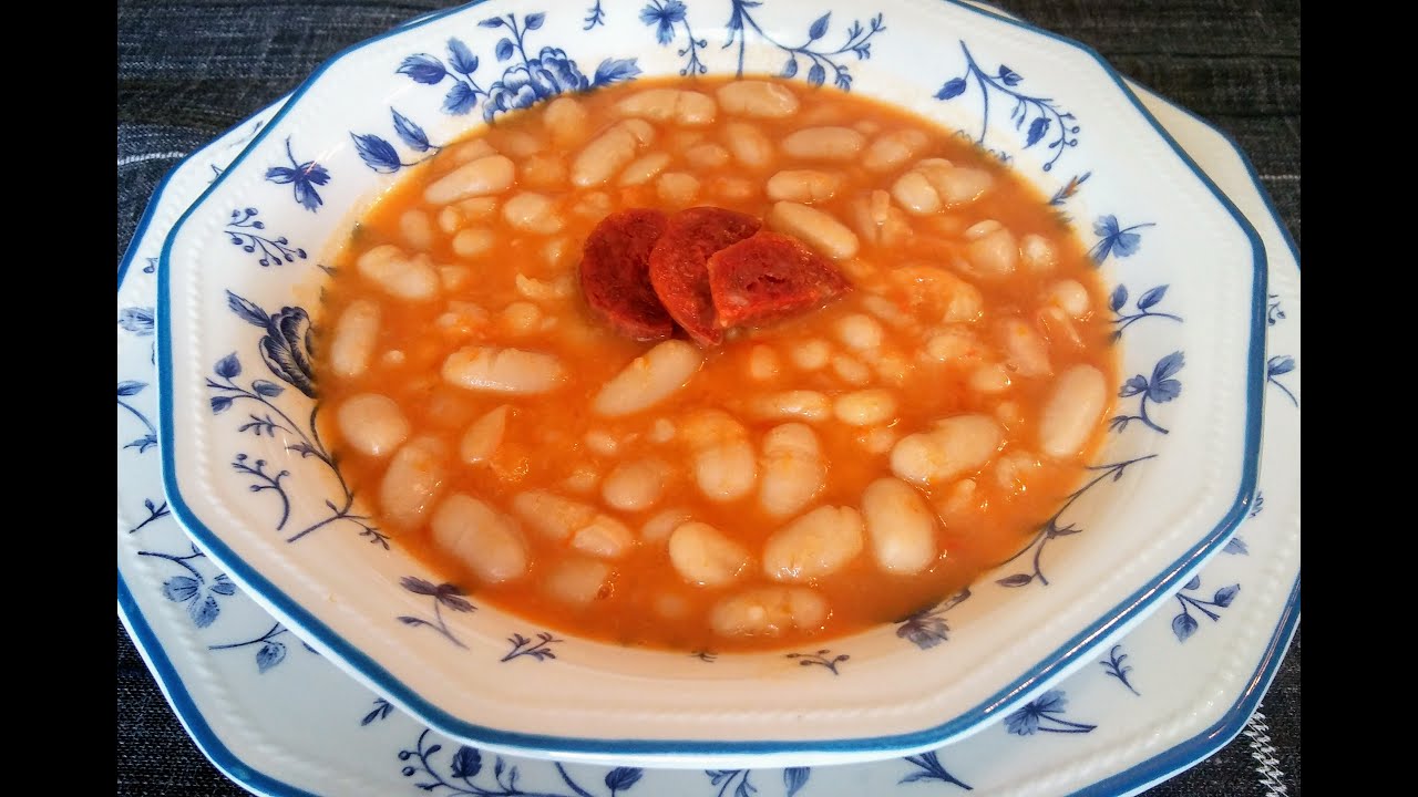 alubias blancas con chorizo olla express