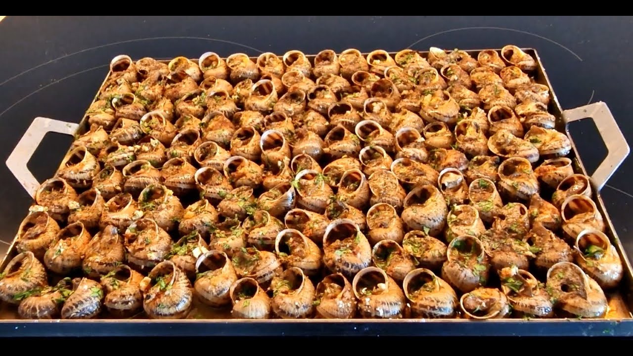 caracoles a la llauna en horno