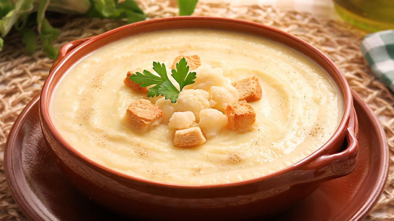 crema de coliflor calabacín y zanahoria