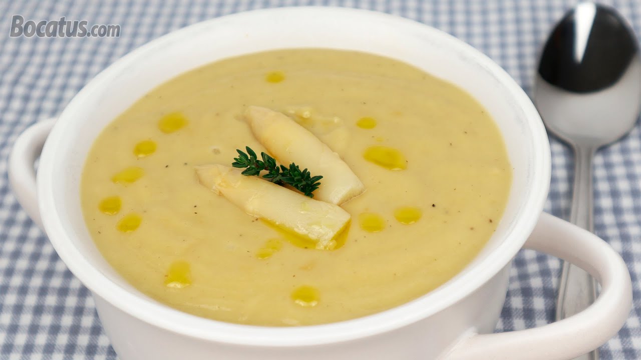 crema de espárragos blancos directo al paladar