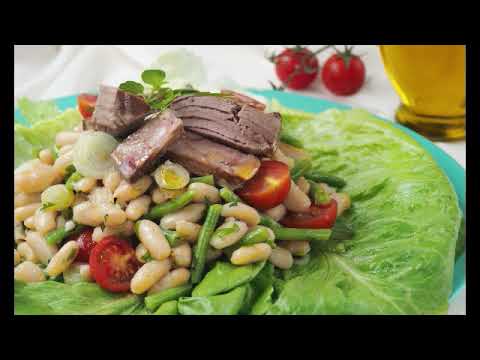 ensalada de judías verdes y atún