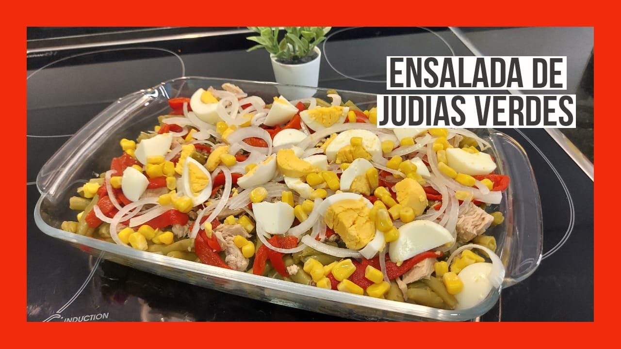 ensalada de verano con patatas y judías verdes