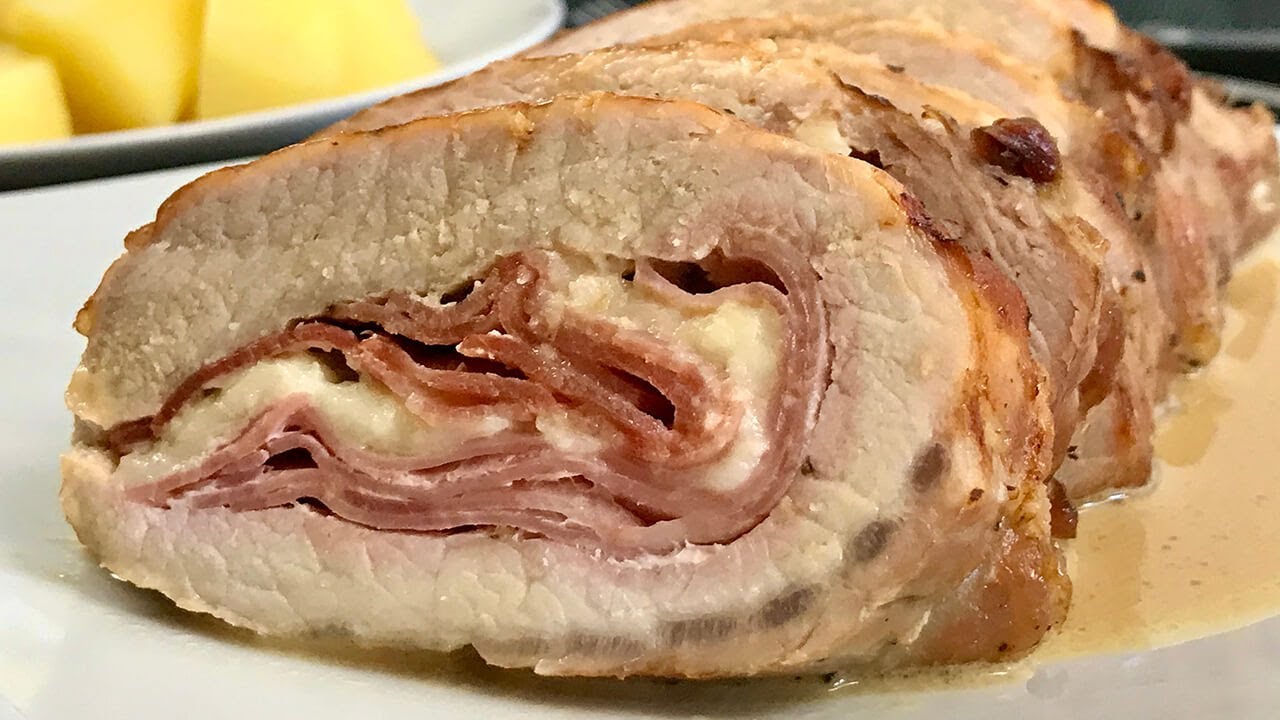 filetes de cerdo rellenos de jamon y queso