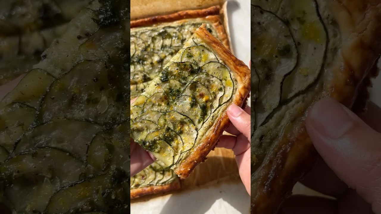 hojaldre de verduras y queso de cabra