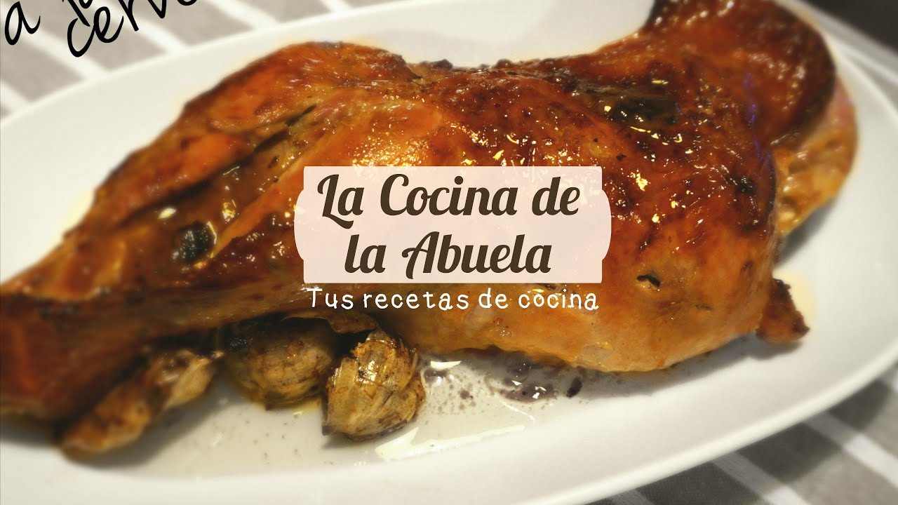 muslos de pavo al horno con patatas y cerveza