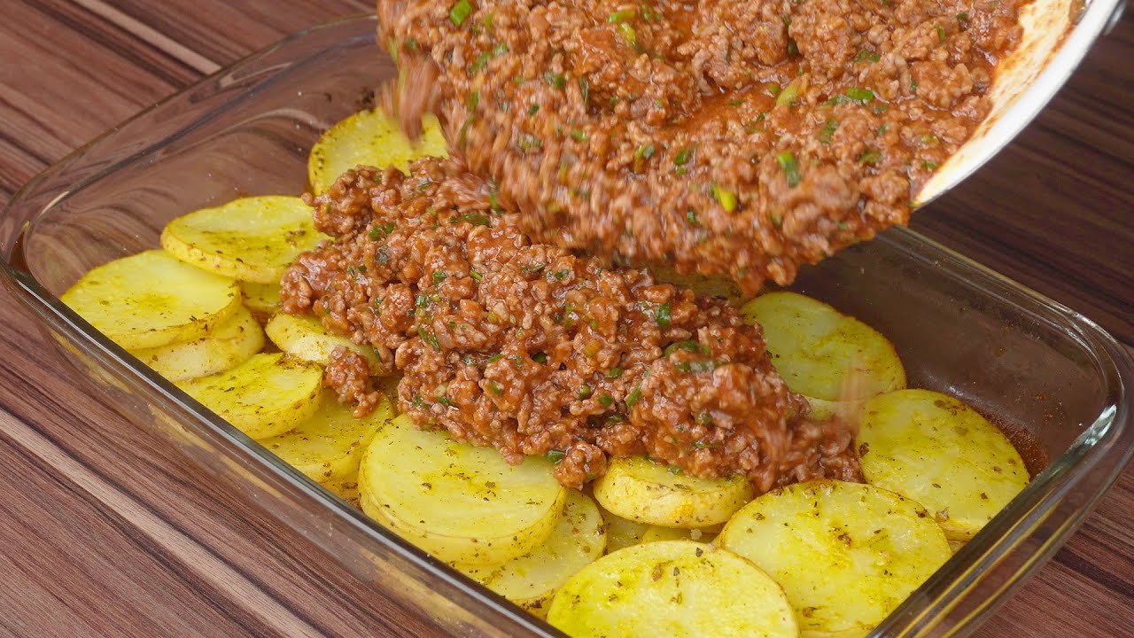 patatas al horno con carne picada y queso