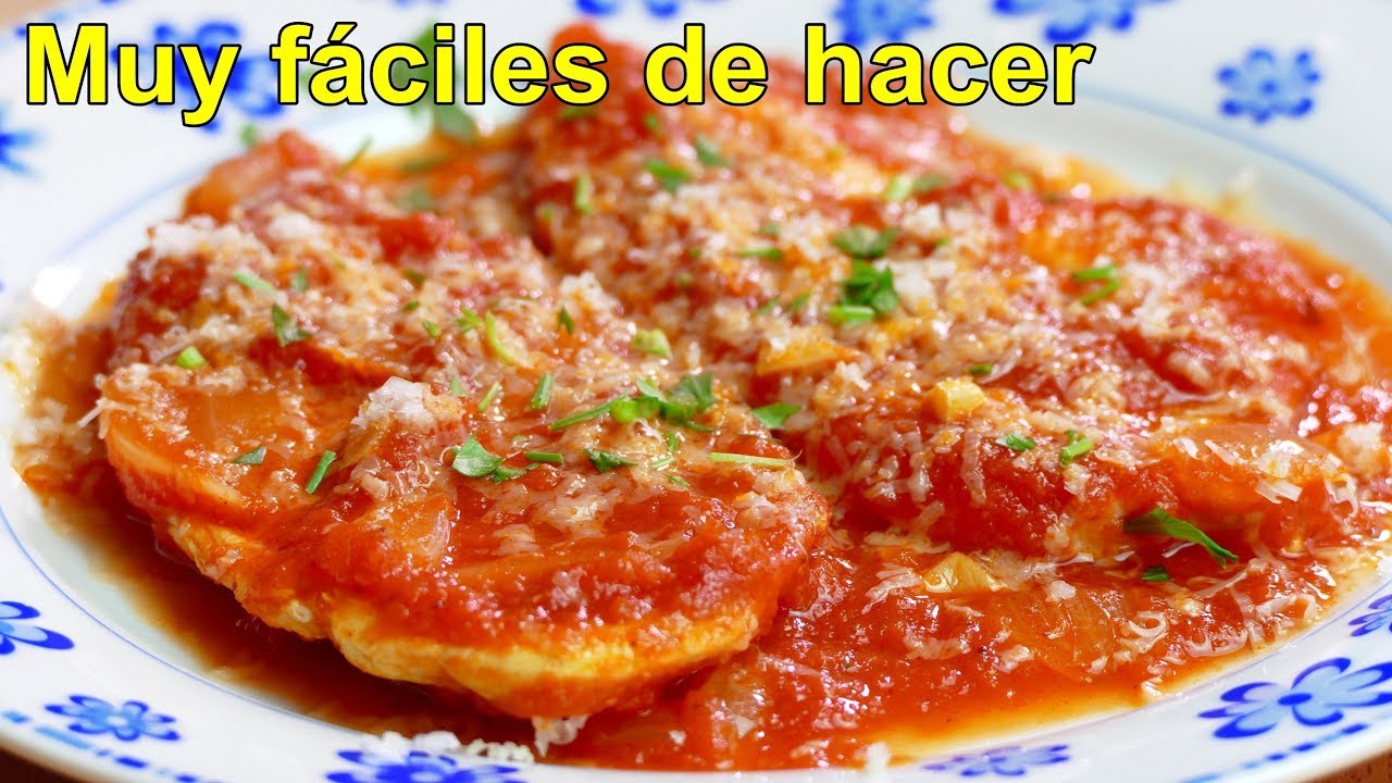 pechugas de pollo en salsa de tomate