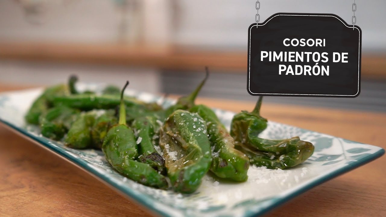 pimientos de padrón en freidora de aire cosori