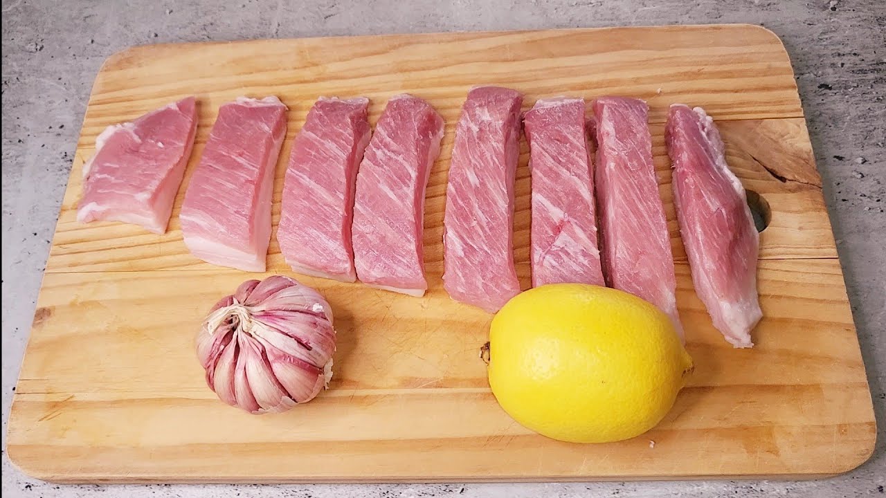 secreto de cerdo en la sartén