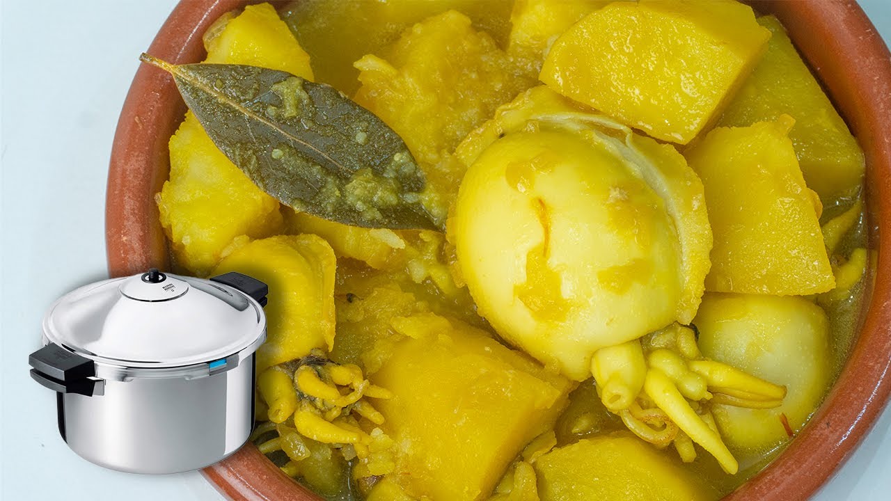 sepia con patatas en olla express