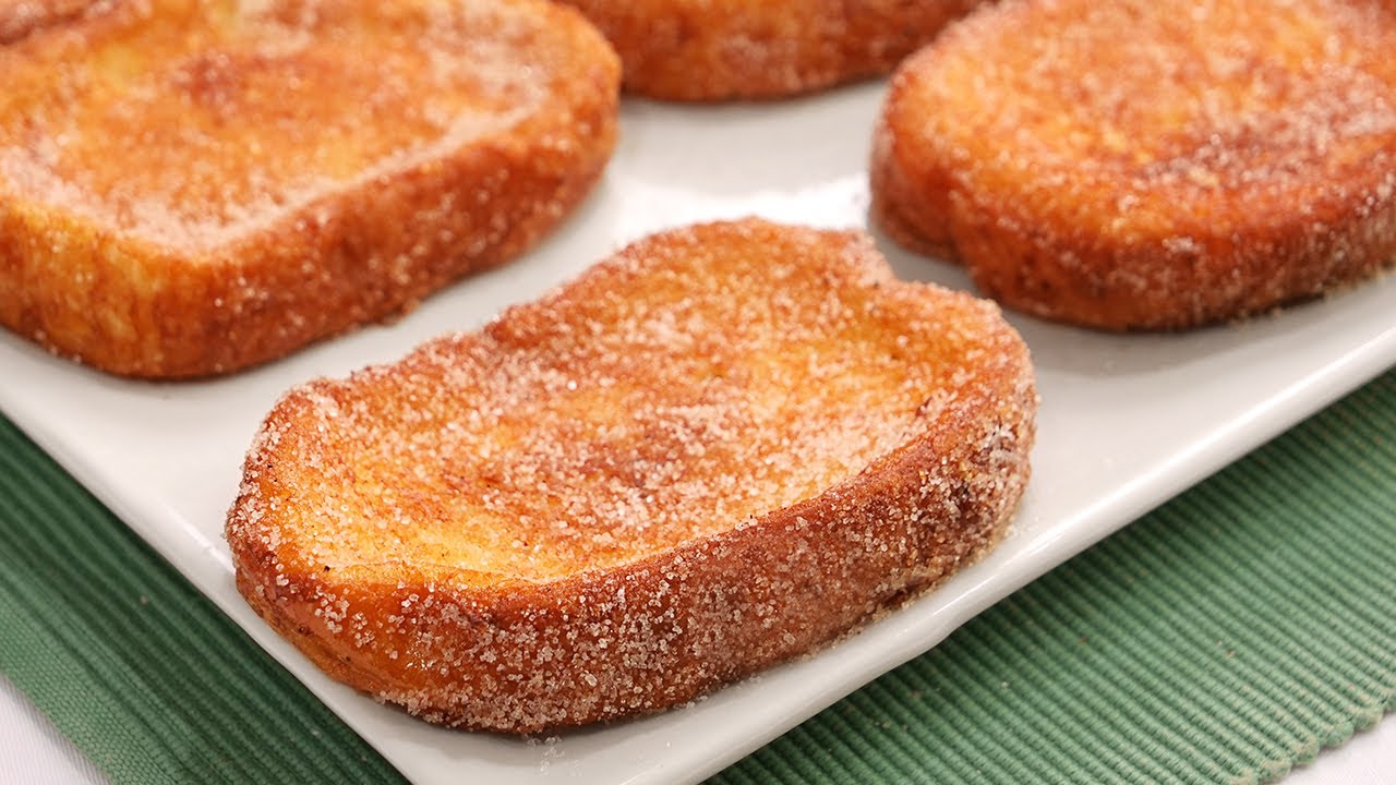 torrijas con nata y leche condensada