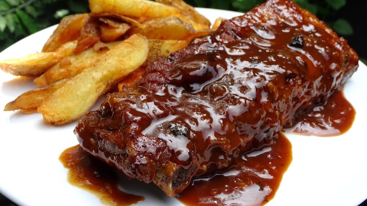 costillas con coca cola y ketchup