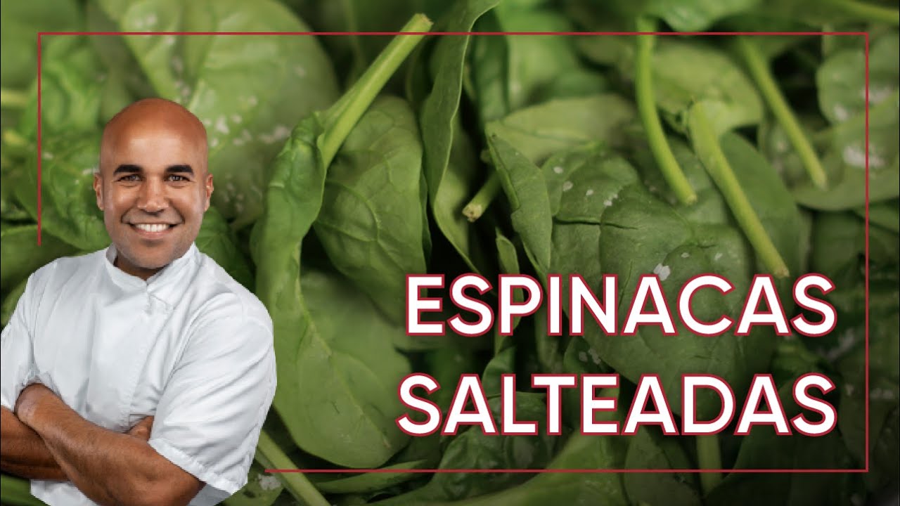 espinacas salteadas con jamón y huevo