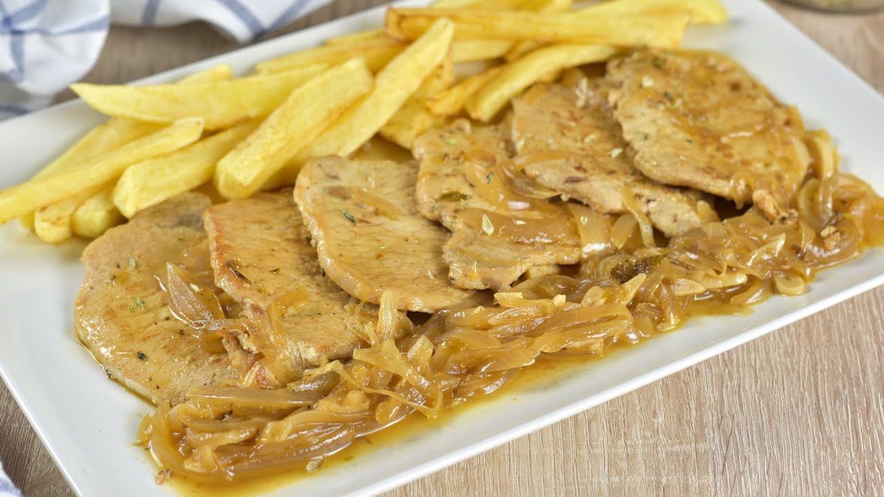 filetes de lomo en salsa de vino