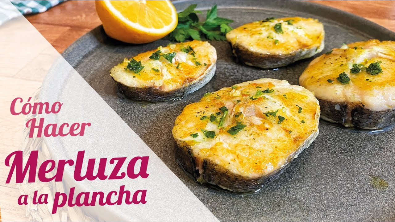 filetes de merluza a la plancha con ajo y perejil