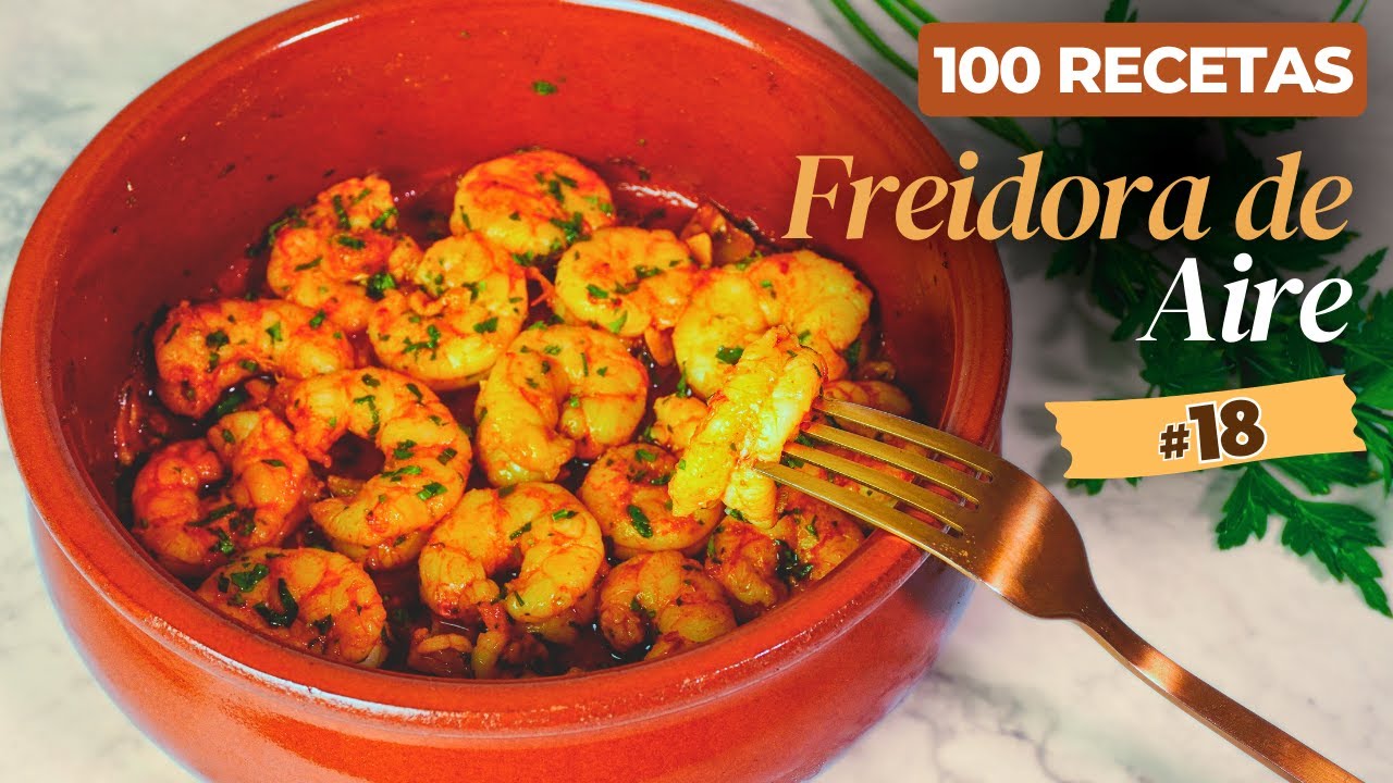 gambas congeladas en freidora de aire