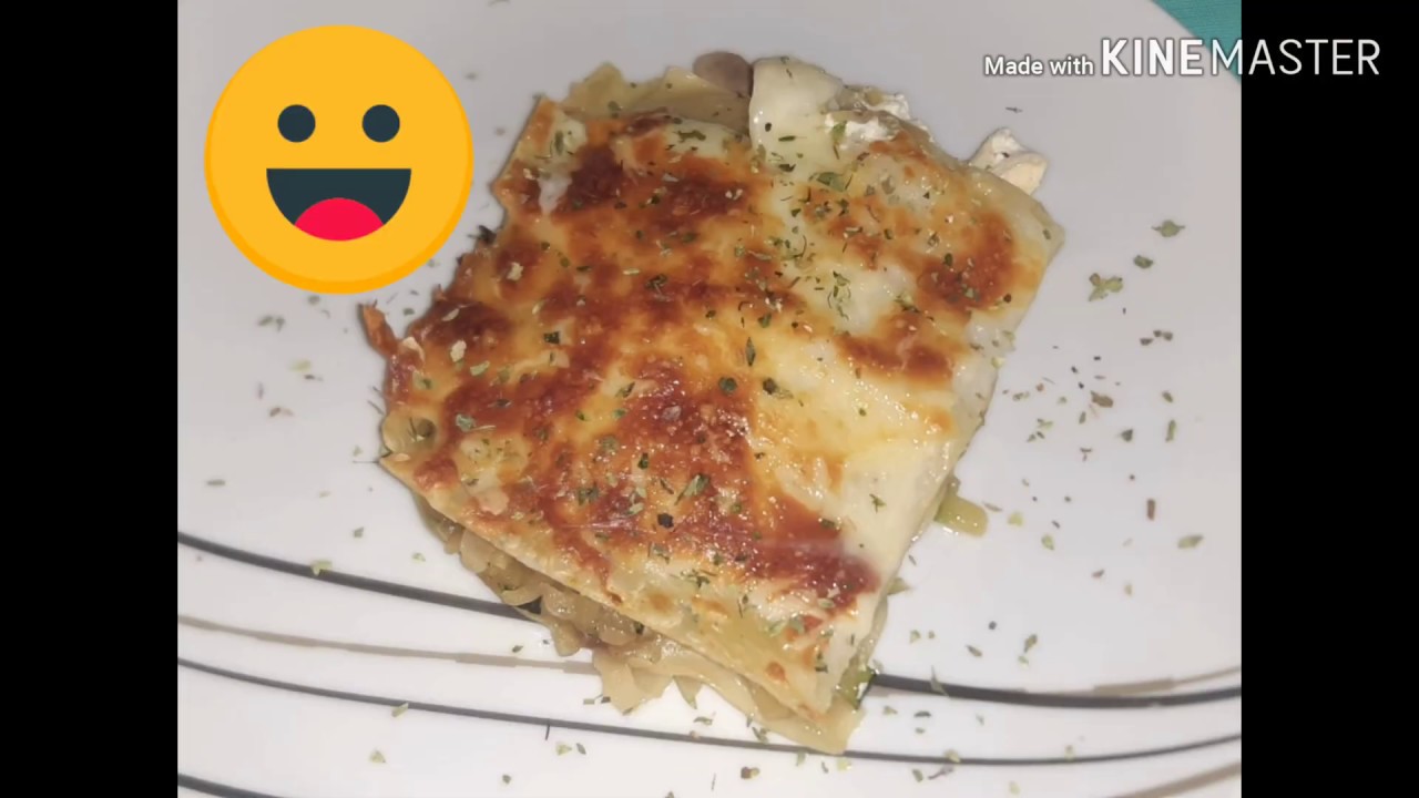 lasaña de calabacín y champiñones sin pasta