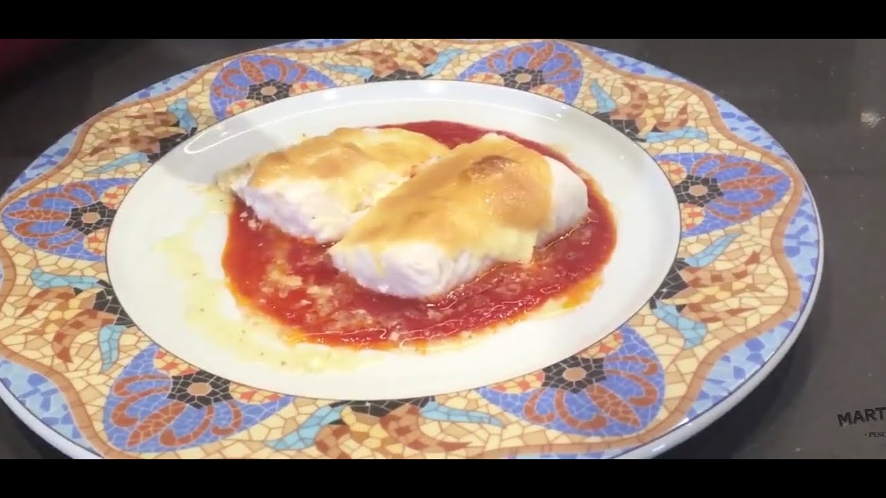 merluza al horno con mayonesa y tomate