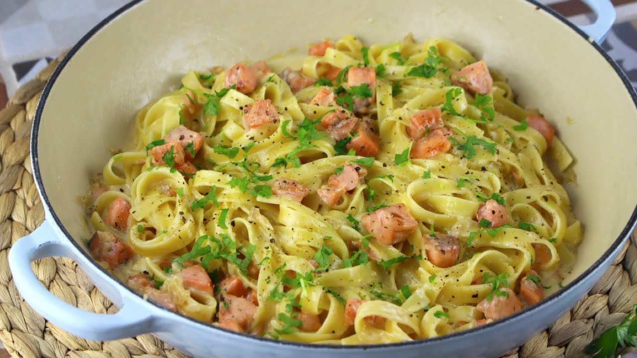 pasta con salmon ahumado sin nata