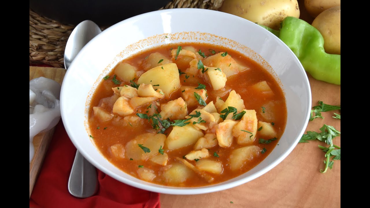 patatas con sepia de la abuela