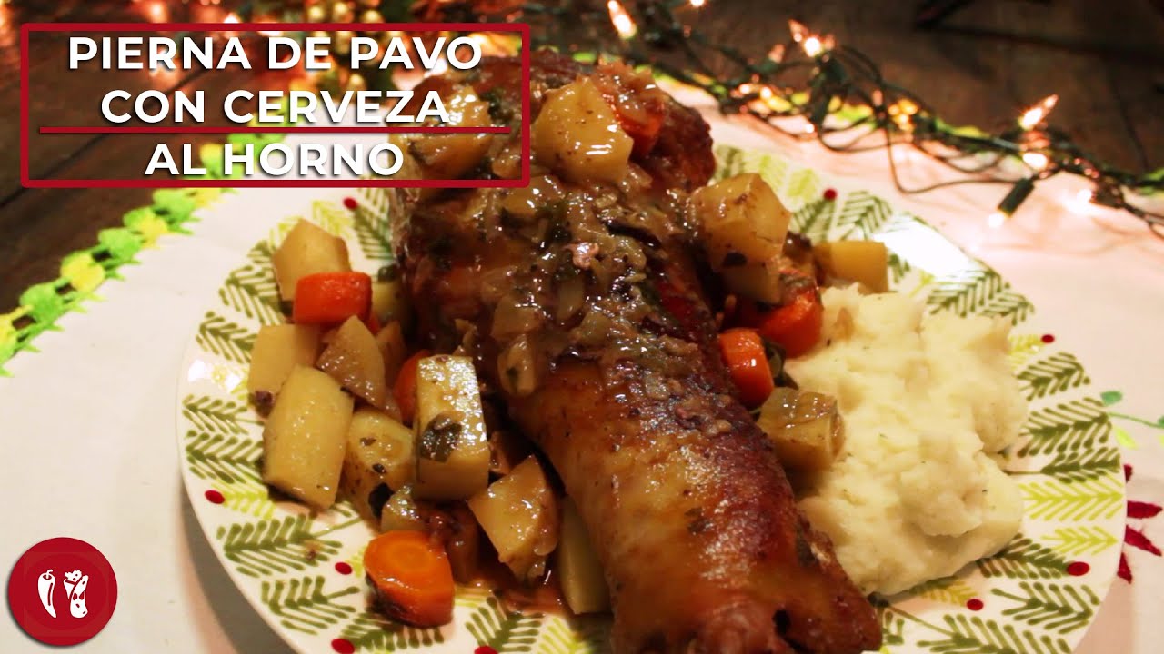 pierna de pavo al horno con cerveza