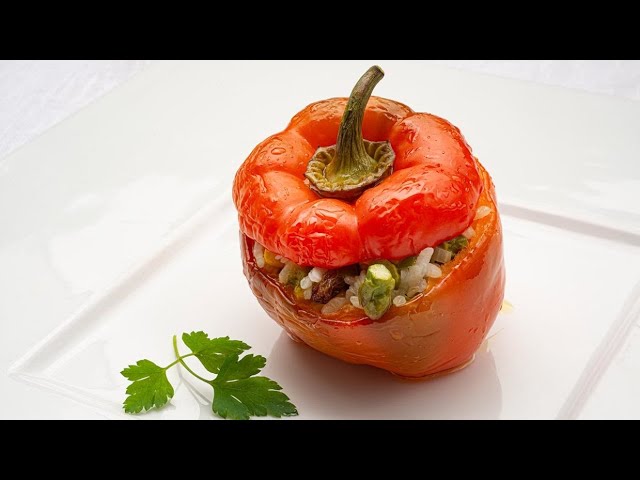 pimientos rellenos de verduras al horno