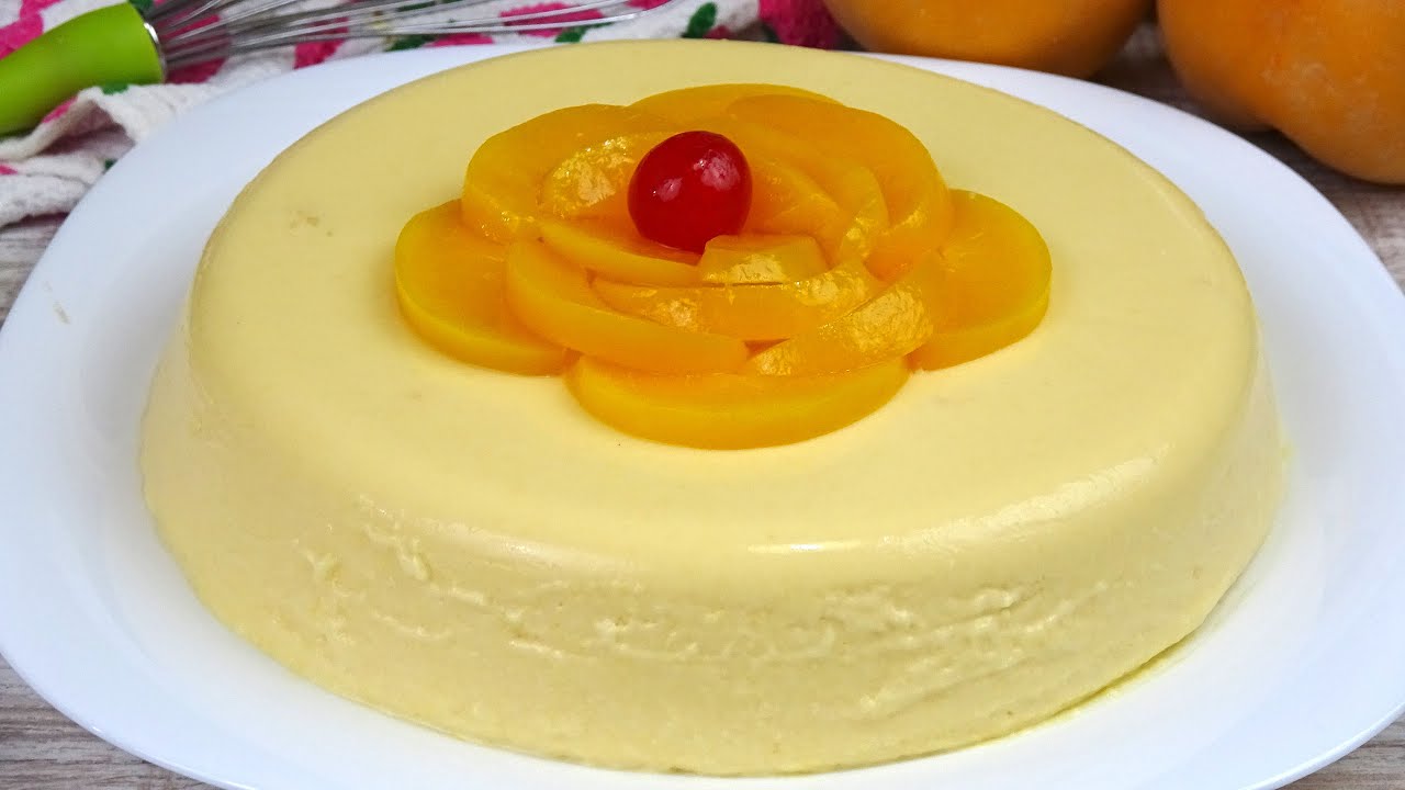 postre rápido con melocotón en almíbar