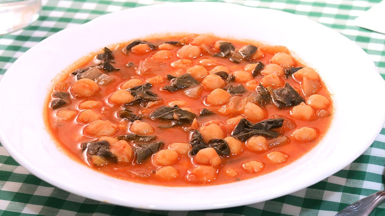 potaje de acelgas con garbanzos de bote
