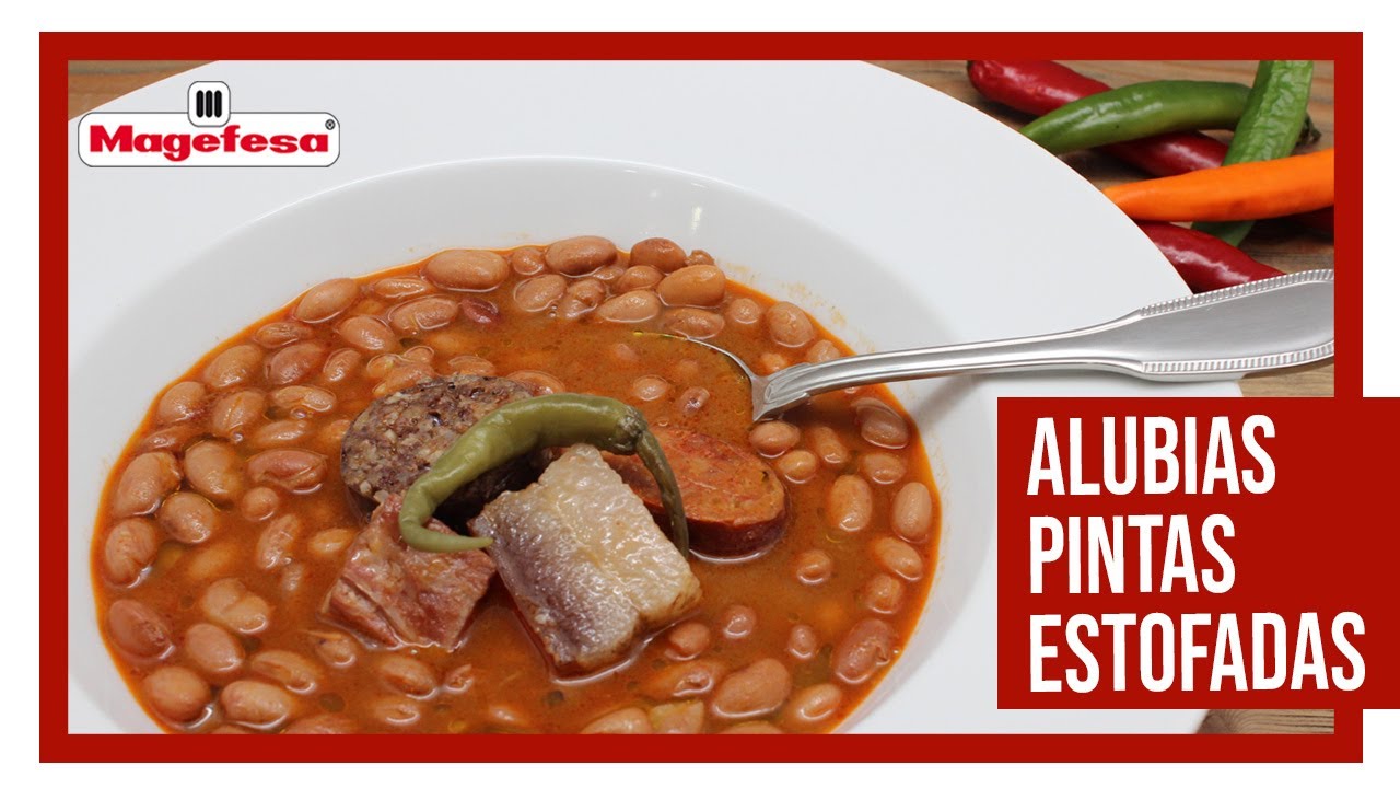 potaje de alubias pintas en olla express