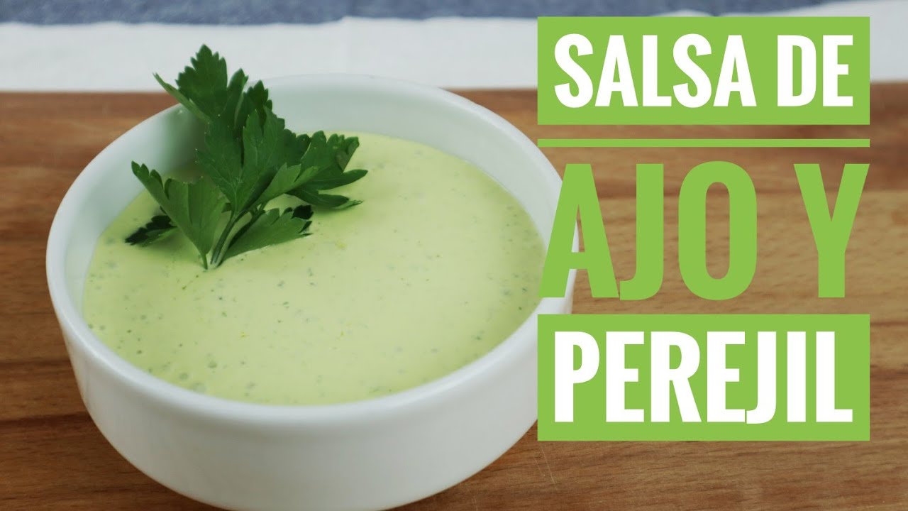 salsa de ajo y perejil para patatas