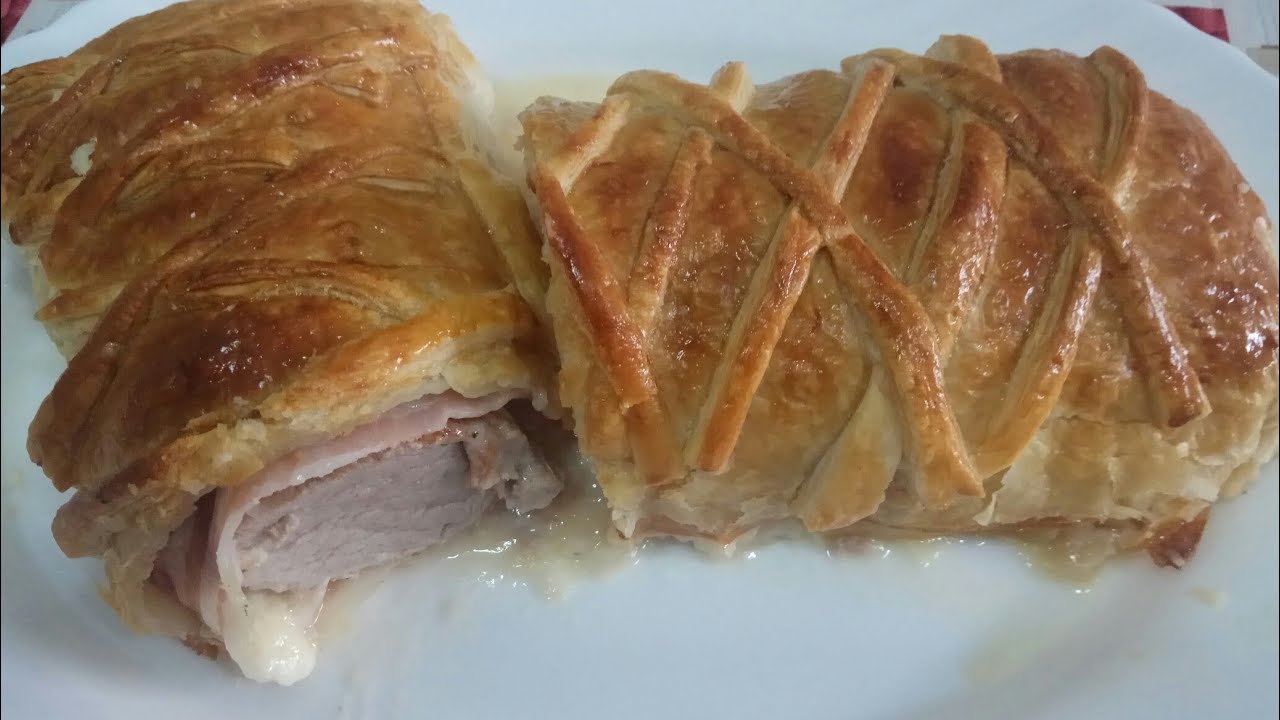 solomillo wellington con bacon y queso