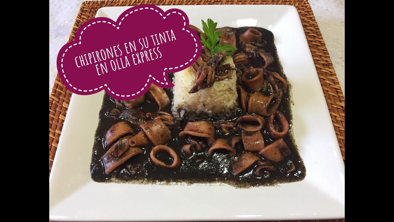 chipirones en su tinta en olla express