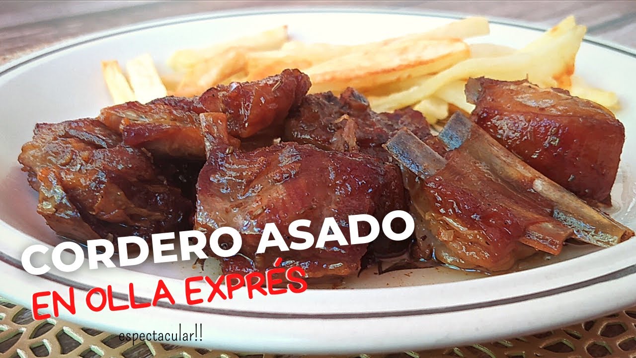 cocinar cordero en olla de presión