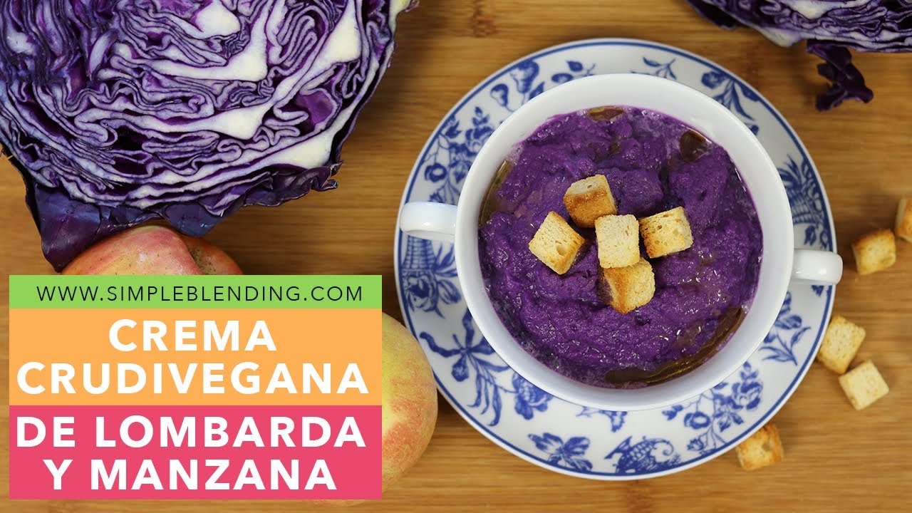 crema de col lombarda y manzana