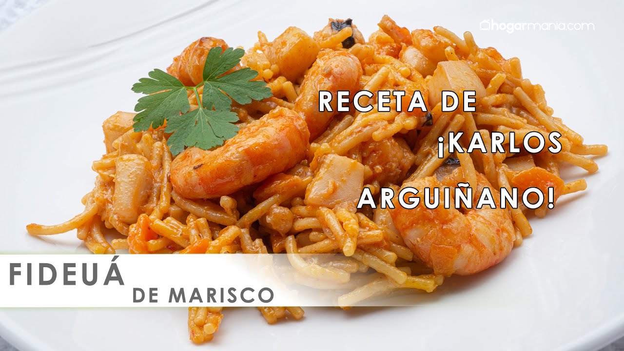 fideos con sepia y langostinos arguiñano